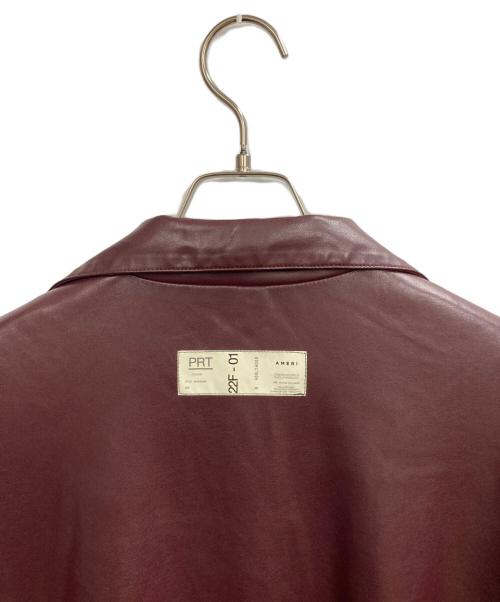 Ameri（アメリ）Ameri (アメリ) N.HOOLYWOOD (エヌ ハリウッド) FAKE LEATHER SHIRT JACKET(フェイクレザーシャツジャケット) レッド サイズ:SIZE Sの古着・服飾アイテム