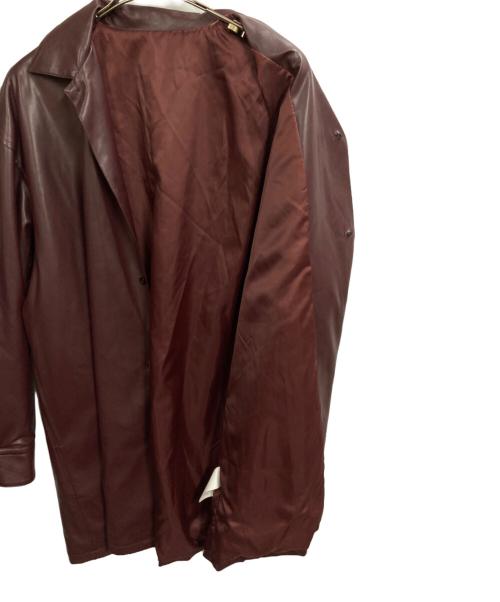 Ameri（アメリ）Ameri (アメリ) N.HOOLYWOOD (エヌ ハリウッド) FAKE LEATHER SHIRT JACKET(フェイクレザーシャツジャケット) レッド サイズ:SIZE Sの古着・服飾アイテム
