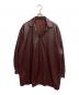 Ameri（アメリ）の古着「FAKE LEATHER SHIRT JACKET(フェイクレザーシャツジャケット)」｜レッド