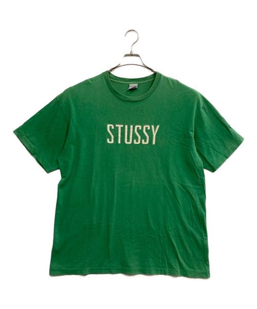 stussy（ステューシー）stussy (ステューシー) プリントTシャツ グリーン サイズ:XLの古着・服飾アイテム