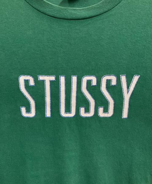 stussy（ステューシー）stussy (ステューシー) プリントTシャツ グリーン サイズ:XLの古着・服飾アイテム