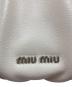 中古・古着 MIU MIU (ミュウミュウ) レザー タッセル 巾着 2WAYショルダーバッグ ホワイト：50000円