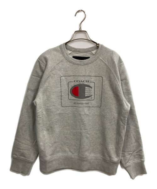 COACH（コーチ）COACH (コーチ) Champion (チャンピオン) コラボスウェット グレー サイズ:Mの古着・服飾アイテム