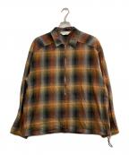 ANCELLMアンセルム）の古着「R/C CHECK PULL OVER SHIRT」｜ブラウン