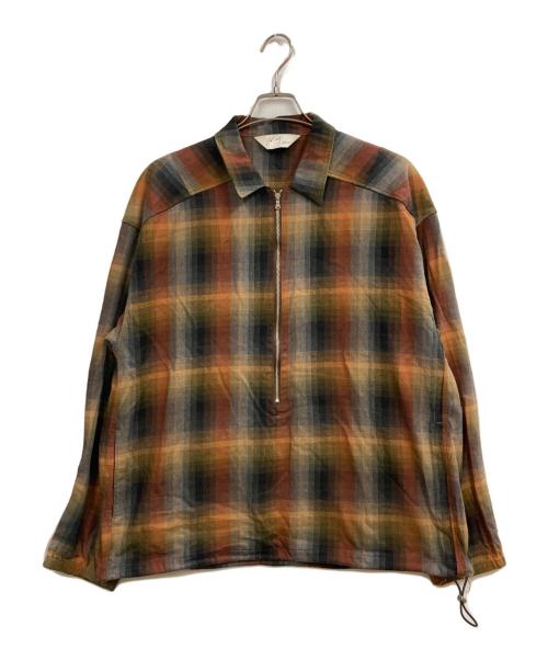 ANCELLM（アンセルム）ANCELLM (アンセルム) R/C CHECK PULL OVER SHIRT ブラウン サイズ:3の古着・服飾アイテム
