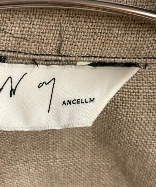 ANCELLM（アンセルム）ANCELLM (アンセルム) DRAWING CHECK LINEN COVERALL ベージュ サイズ:2の古着・服飾アイテム