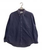 Graphpaperグラフペーパー）の古着「Oxford L/S B.D. Box Shirt」｜ネイビー