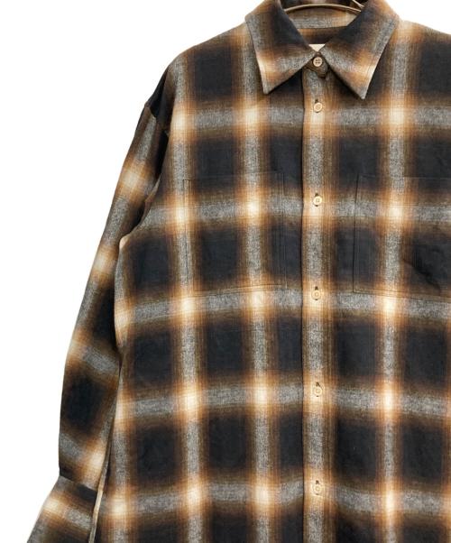 THE SHINZONE（ザ シンゾーン）THE SHINZONE (ザ シンゾーン) CHECK SHIRT DRESS ブラウン サイズ:36の古着・服飾アイテム