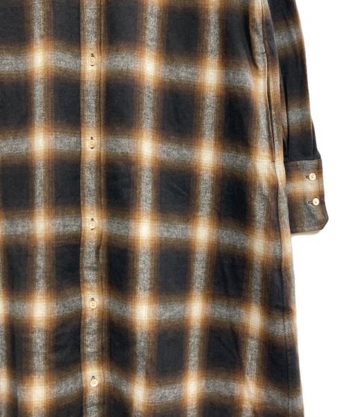 THE SHINZONE（ザ シンゾーン）THE SHINZONE (ザ シンゾーン) CHECK SHIRT DRESS ブラウン サイズ:36の古着・服飾アイテム