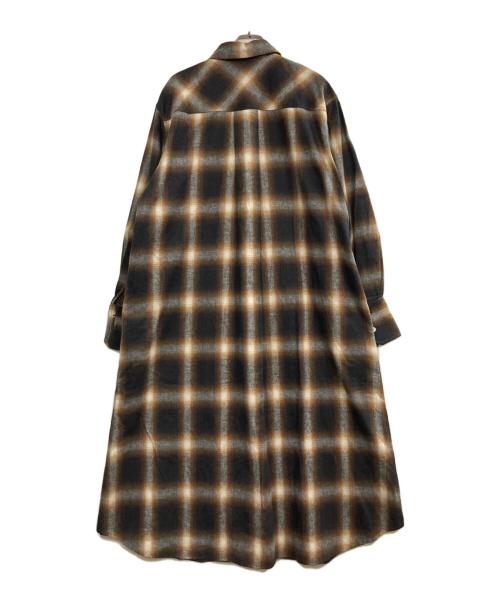 THE SHINZONE（ザ シンゾーン）THE SHINZONE (ザ シンゾーン) CHECK SHIRT DRESS ブラウン サイズ:36の古着・服飾アイテム