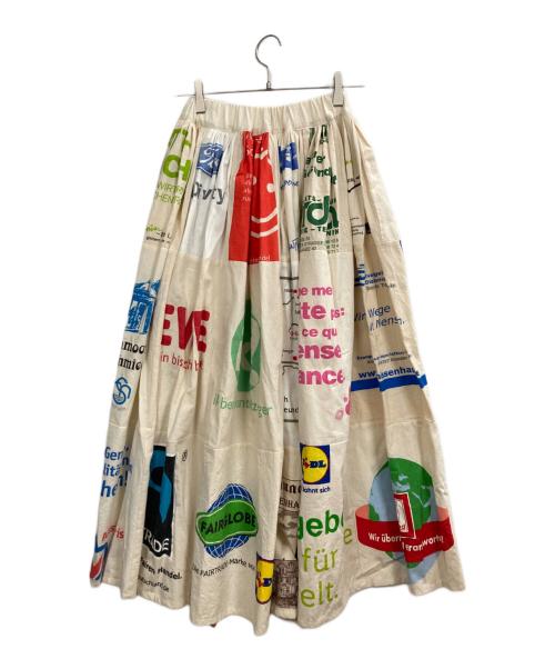 freada（フリーダ）Freada (フリーダ) VINTAGEヨーロピアンエコバッグリメイクスカート アイボリー サイズ:ONE SIZE 未使用品の古着・服飾アイテム
