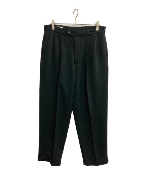 PERRY ELLIS（ペリーエリス）PERRY ELLIS (ペリーエリス) レーヨンポリ2タックパンツ ブラック サイズ:34の古着・服飾アイテム
