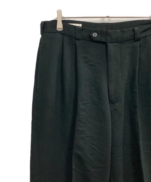 PERRY ELLIS（ペリーエリス）PERRY ELLIS (ペリーエリス) レーヨンポリ2タックパンツ ブラック サイズ:34の古着・服飾アイテム