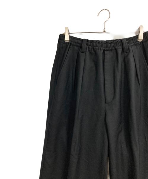 MAISON SPECIAL（メゾンスペシャル）MAISON SPECIAL (メゾンスペシャル) ストレッチダブルワイドスラックス ブラック サイズ:02の古着・服飾アイテム