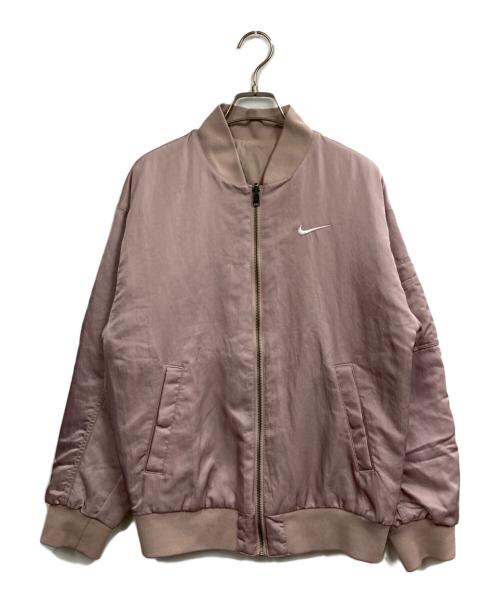 NIKE（ナイキ）NIKE (ナイキ) NSW バーシティ リバーシブル ボンバージャケット ピンク サイズ:XSの古着・服飾アイテム