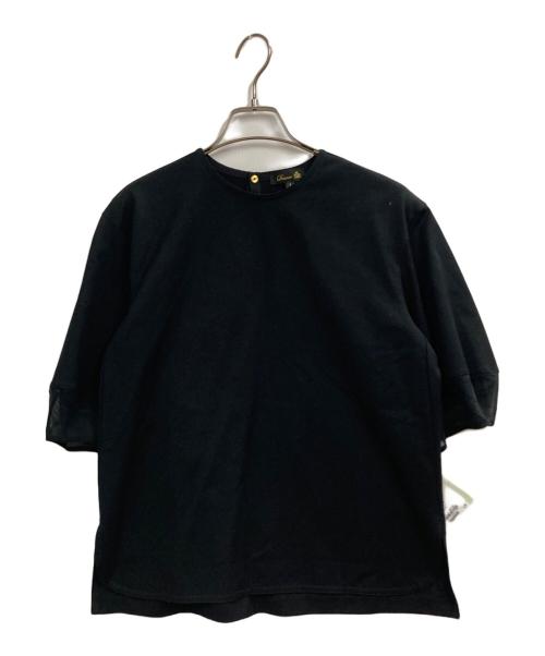 DRAWER（ドゥロワー）Drawer (ドゥロワー) シアースリーブ カットソー ブラック サイズ:1の古着・服飾アイテム