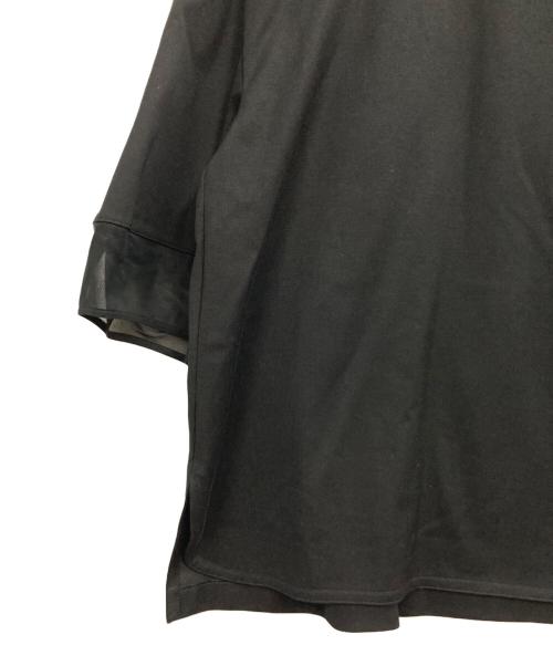 DRAWER（ドゥロワー）Drawer (ドゥロワー) シアースリーブ カットソー ブラック サイズ:1の古着・服飾アイテム