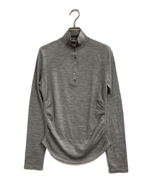 theory（セオリー）theory (セオリー) ウールヘンリーネックセーター グレー サイズ:Sの古着・服飾アイテム