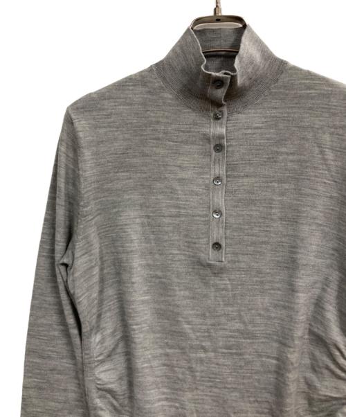 theory（セオリー）theory (セオリー) ウールヘンリーネックセーター グレー サイズ:Sの古着・服飾アイテム