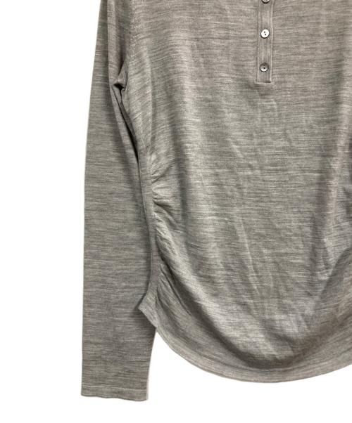 theory（セオリー）theory (セオリー) ウールヘンリーネックセーター グレー サイズ:Sの古着・服飾アイテム