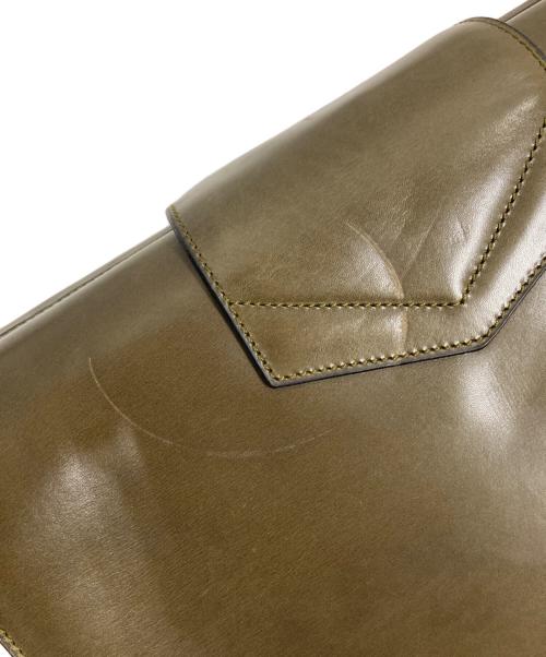 CELINE（セリーヌ）CELINE (セリーヌ) ゴールドエンブレムショルダーバッグ オリーブの古着・服飾アイテム