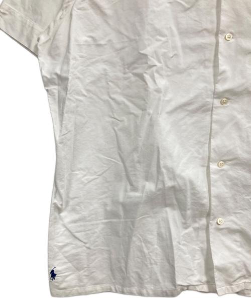 POLO RALPH LAUREN（ポロ・ラルフローレン）POLO RALPH LAUREN (ポロ・ラルフローレン) Ron Herman (ロンハーマン) 裾ポニー刺繍オープンカラーシャツ ホワイト サイズ:XXLの古着・服飾アイテム