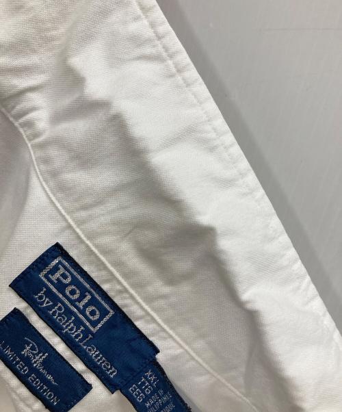 POLO RALPH LAUREN（ポロ・ラルフローレン）POLO RALPH LAUREN (ポロ・ラルフローレン) Ron Herman (ロンハーマン) 裾ポニー刺繍オープンカラーシャツ ホワイト サイズ:XXLの古着・服飾アイテム