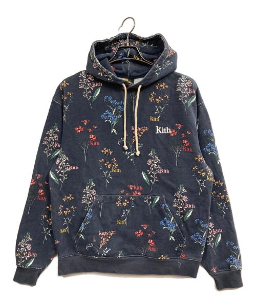 KITH（キス）KITH (キス) Botanical Floral Williams III Hoodie ネイビー サイズ:Sの古着・服飾アイテム