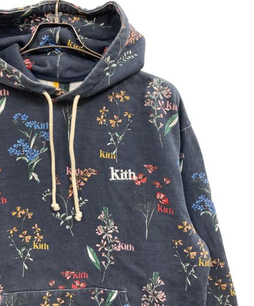 KITH（キス）KITH (キス) Botanical Floral Williams III Hoodie ネイビー サイズ:Sの古着・服飾アイテム