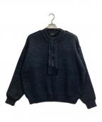 UNUSEDアンユーズド）の古着「HALF ZIP KNIT」｜ネイビー