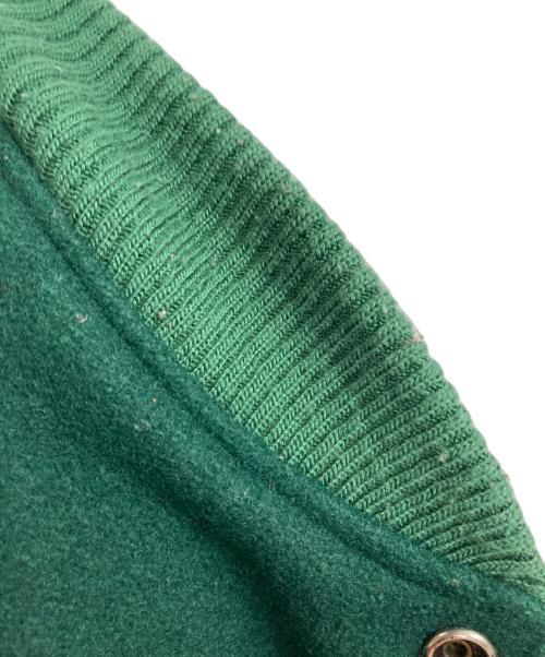 Roots（ルーツ）Roots (ルーツ) 袖レザースタジャン グリーン サイズ:Lの古着・服飾アイテム