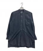 COMOLIコモリ）の古着「17SS バンドカラーシャツ」｜ブラック