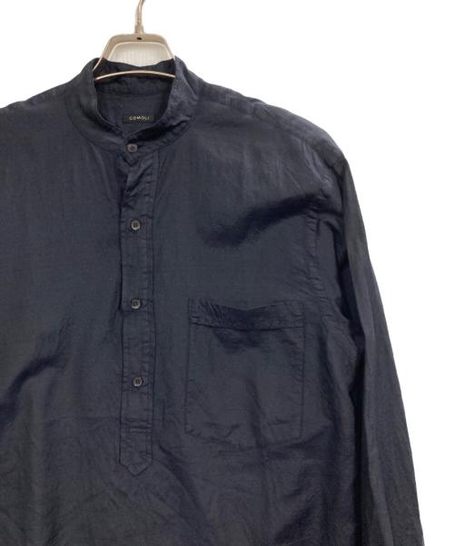 COMOLI（コモリ）COMOLI (コモリ) WOOL SILK PULLOVER SHIRT ネイビー サイズ:2の古着・服飾アイテム
