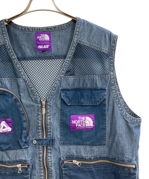 THE NORTHFACE PURPLELABEL（ザ・ノースフェイス パープルレーベル）THE NORTHFACE PURPLELABEL (ザ・ノースフェイス パープルレーベル) PALACE (パレス) 21SS Indigo Ripstop Mesh Vest インディゴ サイズ:XLの古着・服飾アイテム