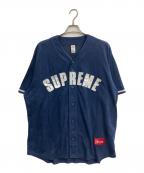 SUPREMEシュプリーム）の古着「24SS Ultrasuede Mesh Baseball Jersey」｜ネイビー