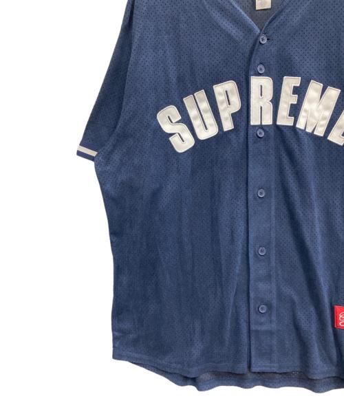 SUPREME（シュプリーム）Supreme (シュプリーム) 24SS Ultrasuede Mesh Baseball Jersey ネイビー サイズ:XLの古着・服飾アイテム