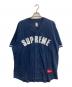 Supreme（シュプリーム）の古着「24SS Ultrasuede Mesh Baseball Jersey」｜ネイビー
