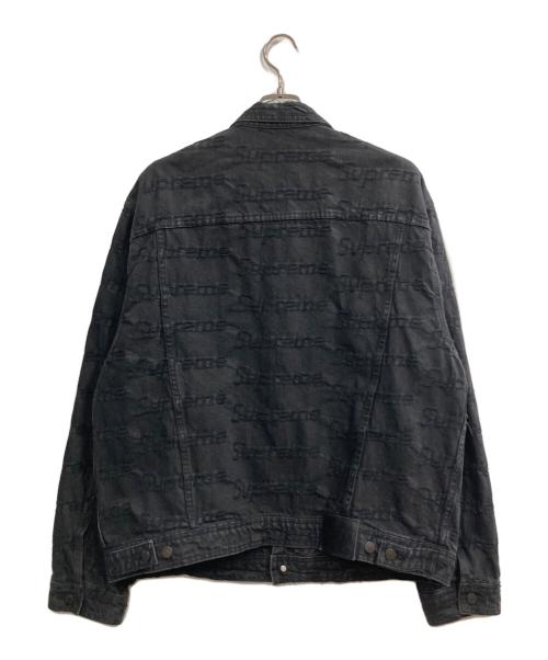 SUPREME（シュプリーム）Supreme (シュプリーム) 21SS Frayed Logos Denim Trucker Jacket ブラック サイズ:XLの古着・服飾アイテム