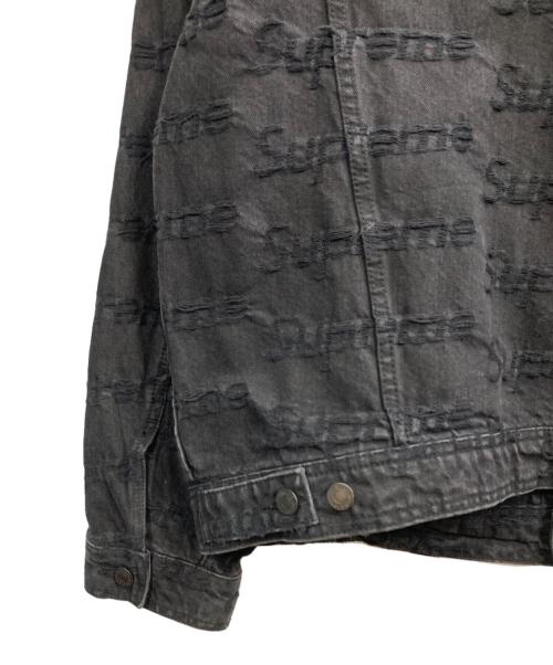SUPREME（シュプリーム）Supreme (シュプリーム) 21SS Frayed Logos Denim Trucker Jacket ブラック サイズ:XLの古着・服飾アイテム