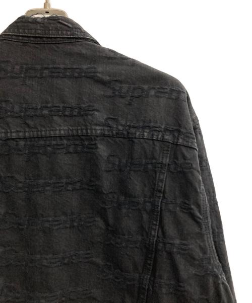 SUPREME（シュプリーム）Supreme (シュプリーム) 21SS Frayed Logos Denim Trucker Jacket ブラック サイズ:XLの古着・服飾アイテム