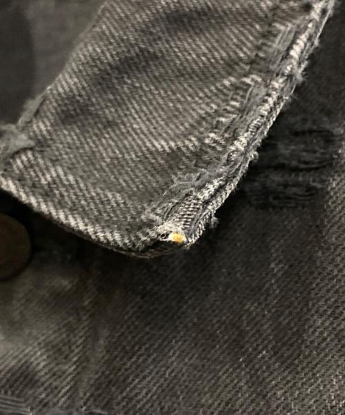 SUPREME（シュプリーム）Supreme (シュプリーム) 21SS Frayed Logos Denim Trucker Jacket ブラック サイズ:XLの古着・服飾アイテム