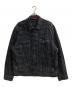 Supreme（シュプリーム）の古着「21SS Frayed Logos Denim Trucker Jacket」｜ブラック