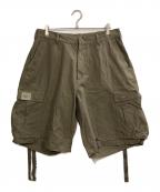 NEIGHBORHOODネイバーフッド）の古着「24SS WIDE CARGO SHORT PANTS」｜カーキ