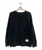 WTAPS×UNDERCOVERダブルタップス×アンダーカバー）の古着「21SS インサイドアウト ロゴ クールネック トレーナー」｜ブラック