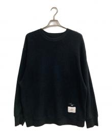 WTAPS×UNDERCOVER（ダブルタップス×アンダーカバー）の古着「21SS インサイドアウト ロゴ クールネック トレーナー」｜ブラック