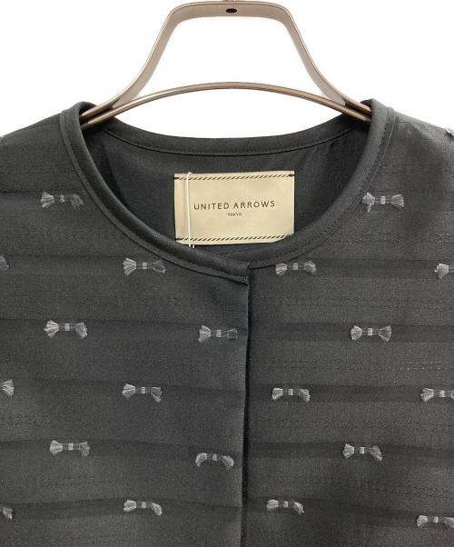 UNITED ARROWS（ユナイテッドアローズ）UNITED ARROWS (ユナイテッドアローズ) リボン カットジャガード ベスト ブラック サイズ:FREE 未使用品の古着・服飾アイテム