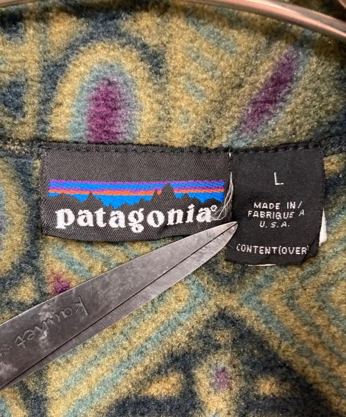 Patagonia（パタゴニア）Patagonia (パタゴニア) 総柄ライトウェイトシンチラセーター オリーブ サイズ:Lの古着・服飾アイテム