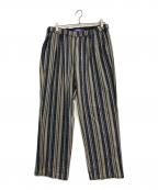 FUCKING AWESOMEファッキンオーサム）の古着「striped pleated chino」｜ネイビー