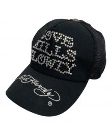 Ed Hardy（エド ハーディー）の古着「ラインストーン キャップ」｜ブラック