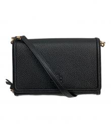 TORY BURCH（トリーバーチ）の古着「THE FLAT WALLET CROSS BODY」｜ブラック